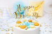 Picture of CAKE TOPPER HAPPY BIRTHDAY GOLD 22.5CM